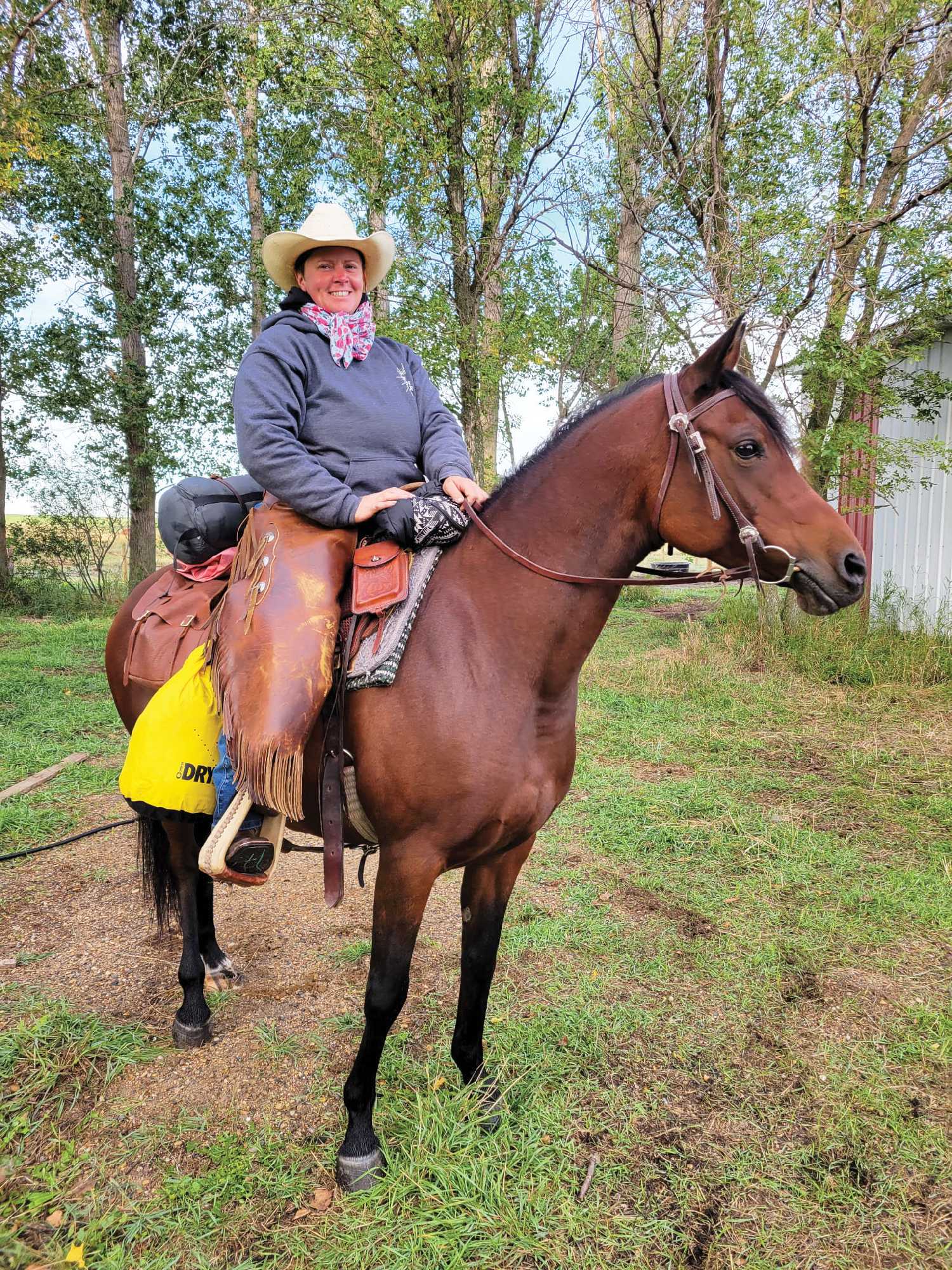 DeeAnna Lyke likes the versatility of the Arabian horse and takes them on cattle drives regularly.
